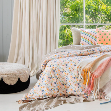 Black Scallop Floor Cushion